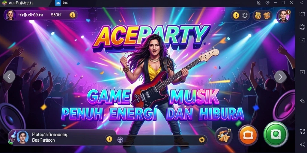 Screenshot gameplay ACEPARTY menampilkan keseruan bermain musik.