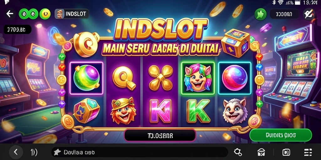 Screenshot gameplay INDSLOT dengan tema slot yang menarik.