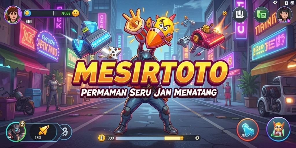 Tampilan gameplay <strong>MESIRTOTO</strong> dengan grafis cerah yang menarik perhatian.