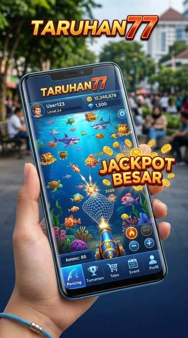 Tampilan utama aplikasi taruhan77 yang menarik.